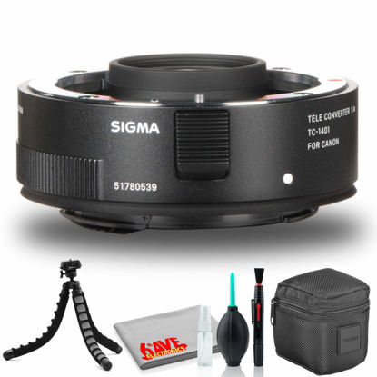 Picture of Sigma TC-1401 1.4X Teleconverter for Canon EF Bundle Includes Flexible Tripod, Soft Carry Case, and 6Ave Cleaning Kit