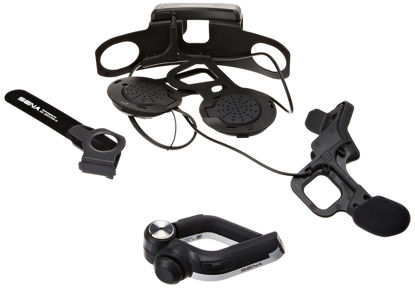 Picture of Sena 10U-SH-02 10U Motorcycle Bluetooth Communication System with Handlebar Remote for Shoei Neotec Helmet