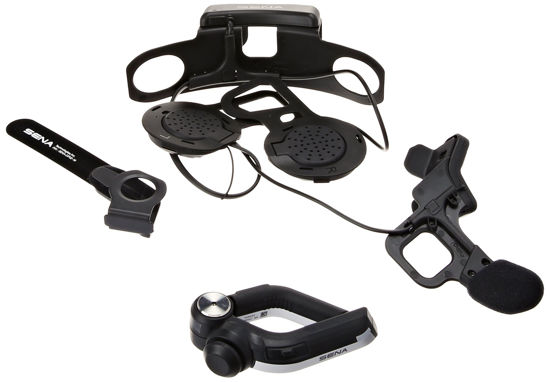 Picture of Sena 10U-SH-02 10U Motorcycle Bluetooth Communication System with Handlebar Remote for Shoei Neotec Helmet