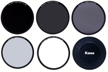 Picture of Kase Skyeye 77mm Magnetic Pro 4 Filter ND Set MC Optical Glass Incl CPL, ND8, ND64, ND1000, Lens Cap, Case & Adapter 77