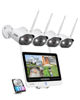 Picture of ZOSI 8CH WiFi Security Camera System with 12.5'' LCD Monitor,4pcs 2K Home Plug-in Cameras,Color Night Vision,2 Way Audio,1TB HDD for 24/7 Recording
