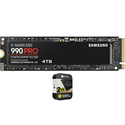 Picture of Samsung MZ-V9P4T0B/AM 990 PRO PCIe 4.0 NVMe M.2 SSD 4TB Bundle with 2 YR CPS Enhanced Protection Pack