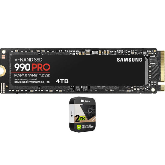 Picture of Samsung MZ-V9P4T0B/AM 990 PRO PCIe 4.0 NVMe M.2 SSD 4TB Bundle with 2 YR CPS Enhanced Protection Pack