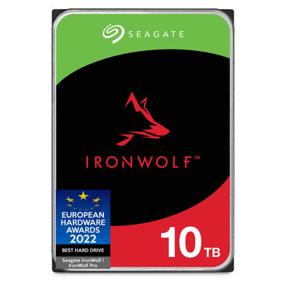Picture of Seagate IronWolf 10TB NAS Internal Hard Drive HDD - CMR 3.5 Inch SATA 6Gb/s 7200 RPM 256MB Cache for RAID Network Attached Storage (ST10000VNZ004)