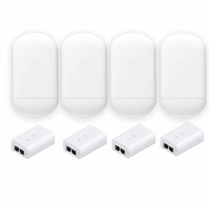 Picture of NanoStation AC loco NS-5ACL-US Loco5ac 5GHz 802.11ac airMAX CPE Radio 450Mbps Wireless Access Point (4-Pack) with PoE POE-24-7W-G Included (4-Pack)