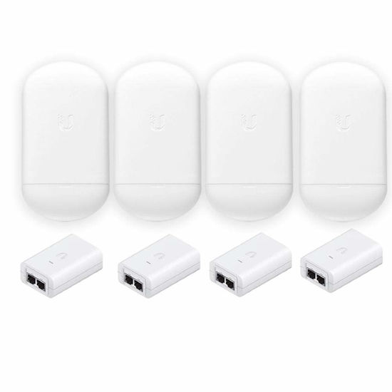 Picture of NanoStation AC loco NS-5ACL-US Loco5ac 5GHz 802.11ac airMAX CPE Radio 450Mbps Wireless Access Point (4-Pack) with PoE POE-24-7W-G Included (4-Pack)