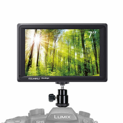 Picture of FEELWORLD FW279S 7" 2200nit Ultra Bright Daylight Viewable SDI Field Monitor IPS Support 4K HDMI and SDI in and Loop-Out Full HD 1920x1200 On-Camera Monitor with DC Out Power for DSLR