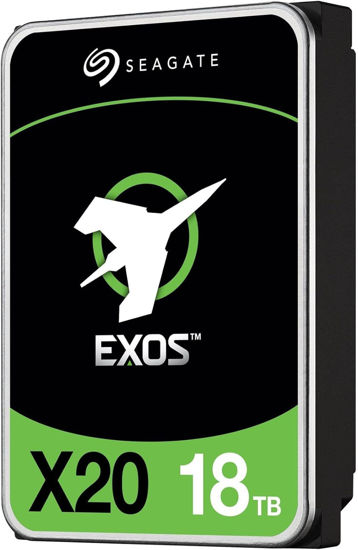Picture of Seagate ST18000NM003D 18TB Exos X20 SATA Hard Drive, 3.5" HDD, SATA 6Gb/s, 7200rpm, 256MB Cache, 512E, 4.16ms, NCQ