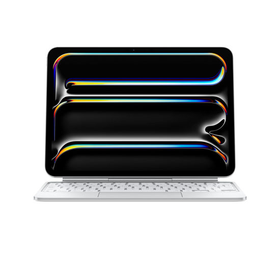 Picture of Apple iPad Magic Keyboard Case for iPad Pro 11-inch (M4), Great Typing Experience, Built-in Trackpad, Function Row, US English - White