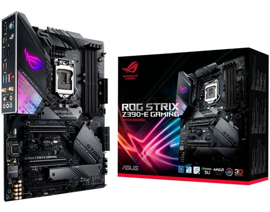 Picture of ASUS ROG Strix Z390-E Gaming Motherboard LGA1151 (Intel 8th 9th Gen) ATX DDR4 DP HDMI M.2 USB 3.1 Gen2 802.11AC Wi-Fi