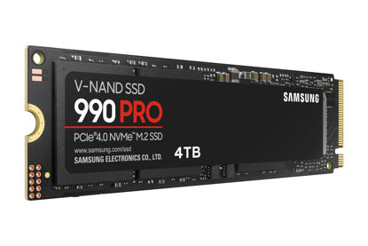 Picture of Samsung 990 PRO NVMe M.2 SSD, 4 TB, PCIe 4.0, 7,450 MB/s Read, 6,900 MB/s Write, Internal SSD, for Gaming and Video Editing, MZ-V9P4T0BW