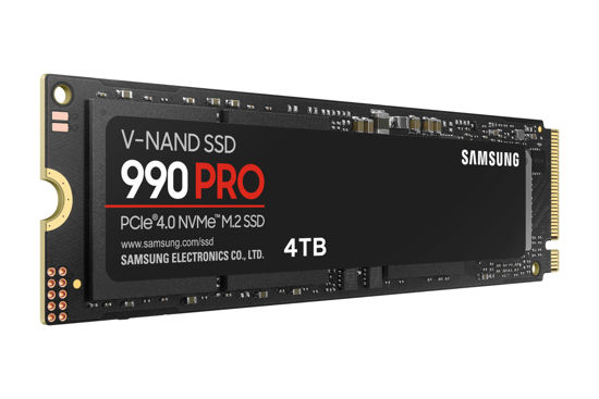 Picture of Samsung 990 PRO NVMe M.2 SSD, 4 TB, PCIe 4.0, 7,450 MB/s Read, 6,900 MB/s Write, Internal SSD, for Gaming and Video Editing, MZ-V9P4T0BW