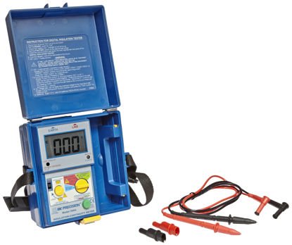 Picture of B&K Precision 308A Digital Megohmmeter Insulation and Continuity Tester, 250/500/1000V Test Voltages, 2,000 Megohms Insulation Resistance, 2,000 Ohms Low-Resistance, 600V Voltage