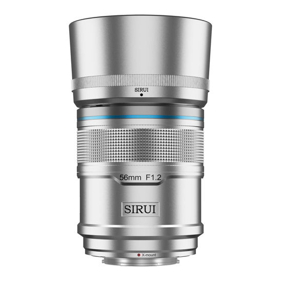 Picture of SIRUI Sniper 56mm APS-C Autofocus Lens, F1.2 Wide Angle Camera Lens for X-T4, X-T5, X-H1, X-H2/H2S, X-T3, X-T30, X-S10 (X Mount, Silver)