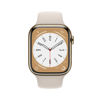 Picture of Apple Watch Series 8 (GPS + Cellular, 45mm) - Gold Stainless Steel Case with M/L Starlight Sport Band (Renewed Premium)