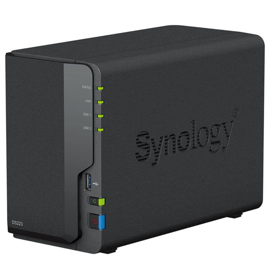 Picture of Synology DS223 Diskstation NAS (Realtek RTD1619B Quad-Core 2GB Ram 1xRJ-45 1GbE LAN-Port)