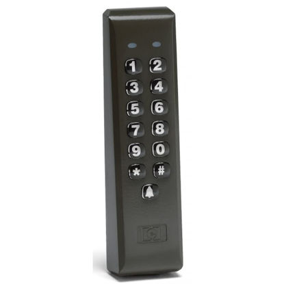 Picture of Linear 212ILM-BZ LLC Indoor/Outdoor Mullion Mount Weather Resistant Keypad, Bronze, 1.71" Width, 6.48" Height