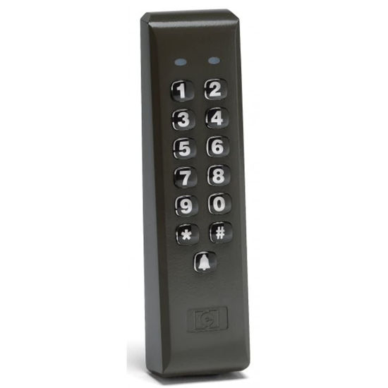 Picture of Linear 212ILM-BZ LLC Indoor/Outdoor Mullion Mount Weather Resistant Keypad, Bronze, 1.71" Width, 6.48" Height