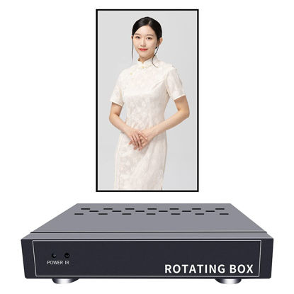 Picture of ISEEVY Video Rotating Box with HDMI DP inputs support Rotate Image 90 or 270 Degree for Vertical Screen Portrait Display