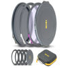 Picture of NiSi JetMag Pro 82MAG Night Kit - Magnetic Lens Filter Kit with Natural Night and 4-Point (4X) Cross Screen Filters, Adapters (67mm/72mm/77mm/82mm), Protection Caps and 7 Pocket Caddy Case
