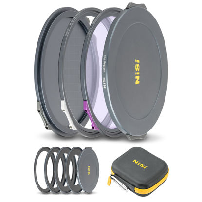 Picture of NiSi JetMag Pro 82MAG Night Kit - Magnetic Lens Filter Kit with Natural Night and 4-Point (4X) Cross Screen Filters, Adapters (67mm/72mm/77mm/82mm), Protection Caps and 7 Pocket Caddy Case