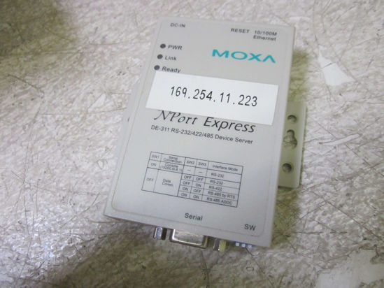 Picture of MOXA DE-311-1 Port Device Server, 10/100M Ethernet, RS-232/422/485, DB9 Female, 15KV ESD, 110V or 230V