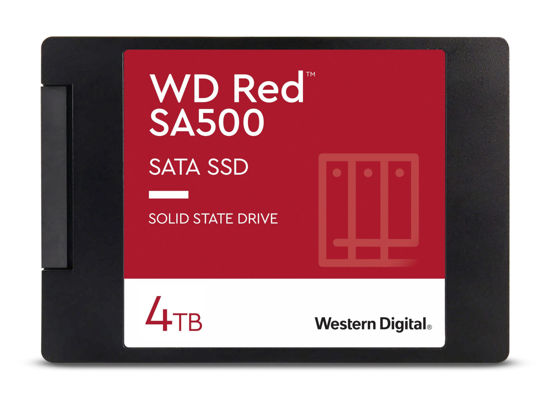 Picture of Western Digital 4TB WD Red SA500 NAS 3D NAND Internal SSD - SATA III 6 Gb/s, 2.5"/7mm, Up to 560 MB/s - WDS400T1R0A, Solid State Hard Drive