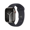 Picture of Apple Watch Series 9 [GPS + Cellular, 45mm] - Graphite Stainless Steel Case with Midnight Sport Band, S/M (Renewed)