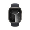 Picture of Apple Watch Series 9 [GPS + Cellular, 45mm] - Graphite Stainless Steel Case with Midnight Sport Band, S/M (Renewed)
