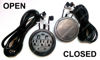 Picture of Power Tap Grommet with Hidden Power Center w/ 3 Power & 2 Cat5E - 10 Pack - Black
