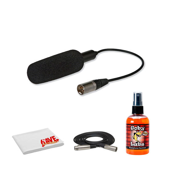 Picture of Panasonic AG-MC200G Unidirectional Microphone (AG-MC200G) Bundle Including: XLR Cable, Microphone Cleaner, Foam Windscreen, Fiber Cloth