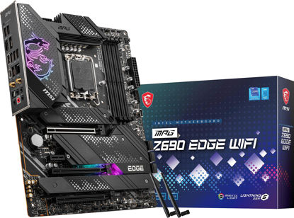 Picture of MSI MPG Z690 Edge WiFi Gaming Motherboard (ATX, 12th Gen Intel Core, LGA 1700 Socket, DDR5, PCIe 5, 2.5G LAN, M.2 Slots, Wi-Fi 6E)
