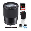 Picture of Sigma 16mm f/1.4 Contemporary DC DN Prime Lens Canon EF-M Complete with All Standard Supplied Accessories Bundle with Memory Card, Lens Pouch, Cleaning and Accessory Kit, and Cleaning Pen (5 Items)