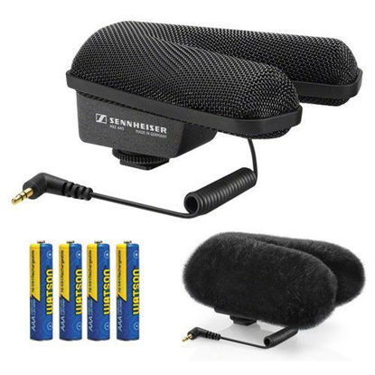 Picture of Sennheiser MKE 440 Stereo Shotgun Microphone Kit with Fur Windshield and Batteries