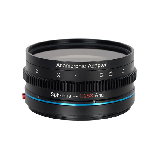 Picture of SIRUI T2.9 1.25X Anamorphic Adapter with 82mm Rear Thread, Adapter Rings