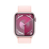 Picture of Apple Watch Series 9 [GPS + Cellular 45mm] Smartwatch with Pink Aluminum Case with Pink Sport Loop. Fitness Tracker, Blood Oxygen & ECG Apps, Always-On Retina Display, Carbon Neutral (Renewed)