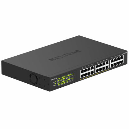 Picture of NETGEAR 24-Port Gigabit Ethernet Unmanaged Essentials PoE+ Switch (GS324P) - with 16 x PoE+ @ 190W, Desktop or Rackmount