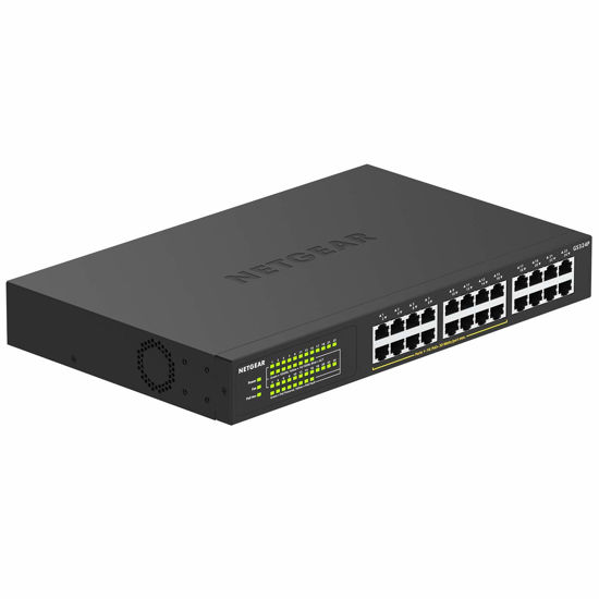 Picture of NETGEAR 24-Port Gigabit Ethernet Unmanaged Essentials PoE+ Switch (GS324P) - with 16 x PoE+ @ 190W, Desktop or Rackmount
