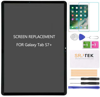 Picture of AMOLED for Samsung Galaxy Tab S7+ Screen Replacement for Galaxy Tab S7+ 12.4 LCD Display for SM-T970 SM-T975 Digitizer Touch Screen Assembly Replacement Repair Parts