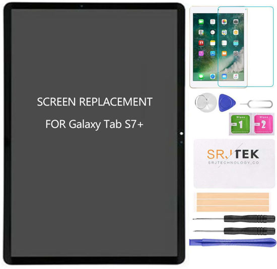 Picture of AMOLED for Samsung Galaxy Tab S7+ Screen Replacement for Galaxy Tab S7+ 12.4 LCD Display for SM-T970 SM-T975 Digitizer Touch Screen Assembly Replacement Repair Parts