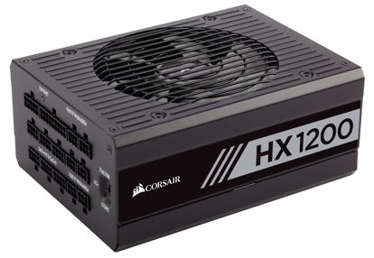 Picture of Corsair HX Series, HX1200, 1200 Watt, Fully Modular Power Supply, 80+ Platinum Certified, Model Number: CP-9020140-NA
