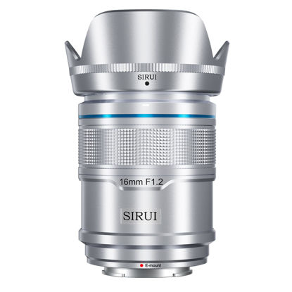 Picture of SIRUI Sniper 16mm Autofocus Lens, F1.2 Wide Angle APS-C Camera Lens for A5, A6, FX30, ZV-E10 (E Mount, Silver)