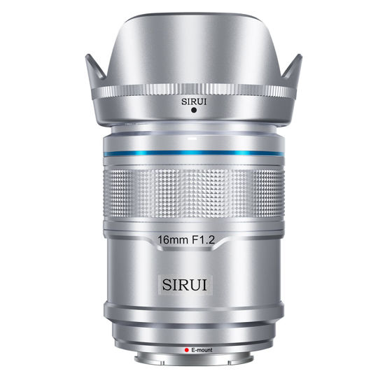Picture of SIRUI Sniper 16mm Autofocus Lens, F1.2 Wide Angle APS-C Camera Lens for A5, A6, FX30, ZV-E10 (E Mount, Silver)