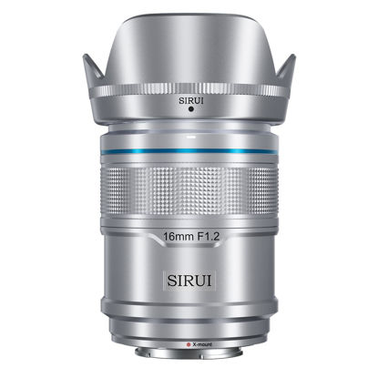Picture of SIRUI Sniper 16mm Autofocus Lens, F1.2 Wide Angle APS-C Camera Lens for X-T4, X-T5, X-H1, X-H2/H2S, X-T3, X-T30, X-S10 (X Mount, Silver)