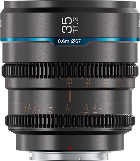 Picture of SIRUI Night Walker 35mm T1.2 Cine Lens, Large Aperture Manual Focus Lens (MS35L-G, L Mount, Metal Grey)