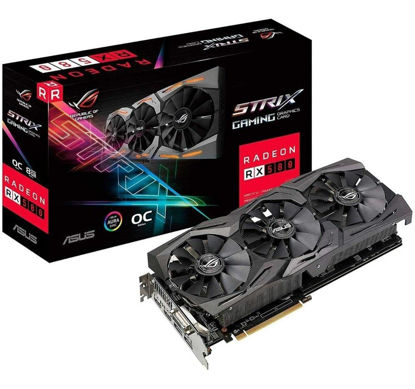 Picture of ASUS ROG-STRIX-RX580-O8G-GAMINGOC Edition GDDR5 DP HDMI DVI VR Ready AMD Graphics Card