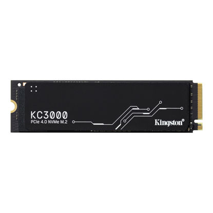 Picture of Kingston KC3000 PCIe 4.0 NVMe M.2 SSD - High Performance Storage for Desktop and Laptop PCs -SKC3000S/4096G, SKC3000D/4096G, Black, 4096GB
