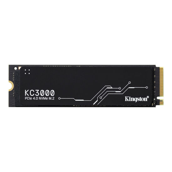 Picture of Kingston KC3000 PCIe 4.0 NVMe M.2 SSD - High Performance Storage for Desktop and Laptop PCs -SKC3000S/4096G, SKC3000D/4096G, Black, 4096GB
