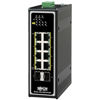 Picture of Tripp Lite Industrial 8 Port PoE+ Ethernet Switch 10/100/1000 Mbps -40° to 167°F Unmanaged TAA Compliant 30W 2 SFP DIN Mount (NGI-U08C2POE8)
