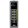Picture of Tripp Lite Industrial 8 Port PoE+ Ethernet Switch 10/100/1000 Mbps -40° to 167°F Unmanaged TAA Compliant 30W 2 SFP DIN Mount (NGI-U08C2POE8)